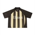 Unisex Striped Mesh Boxy Soccer Jersey