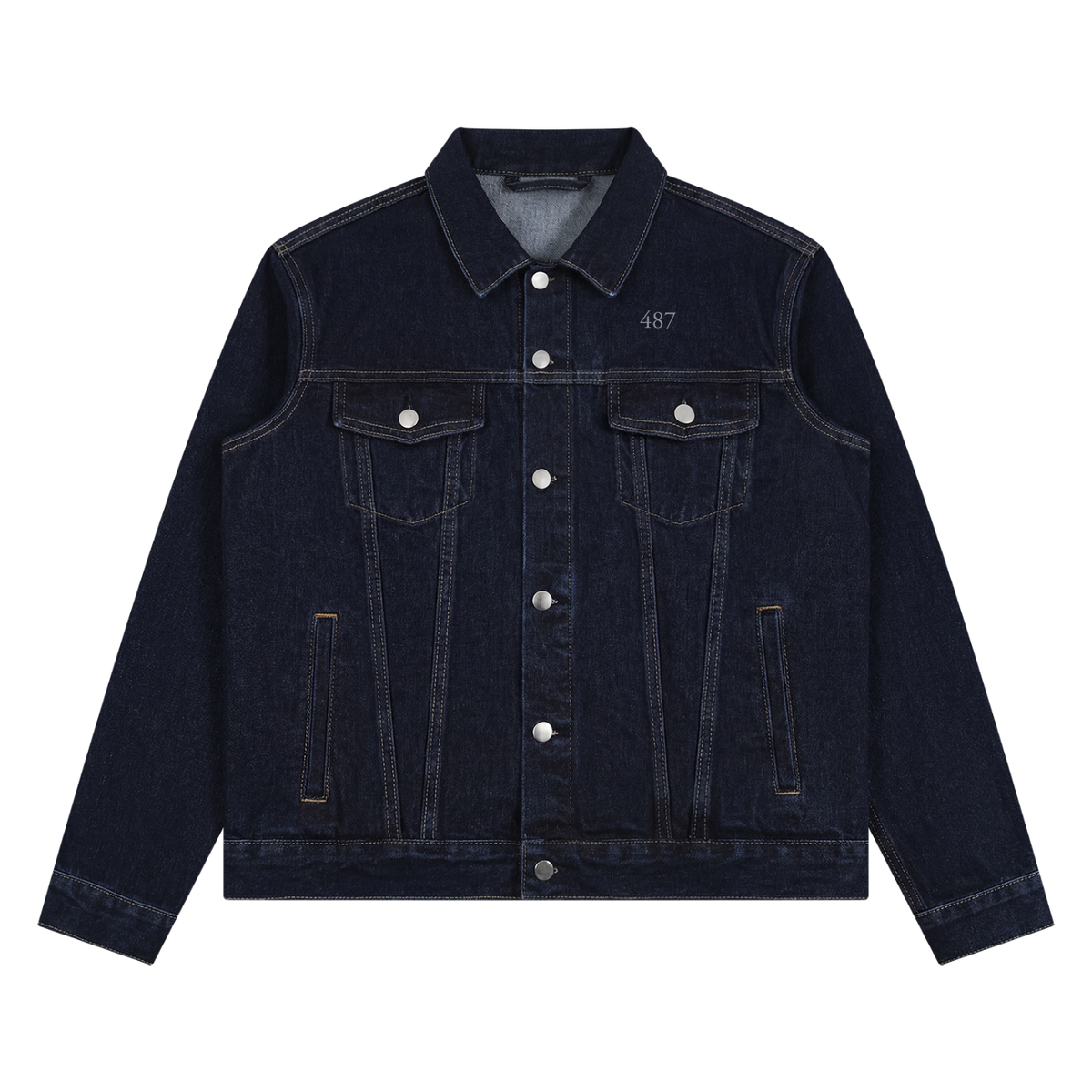 Honest 487 Design Unisex Vintage Wash Denim Jacket