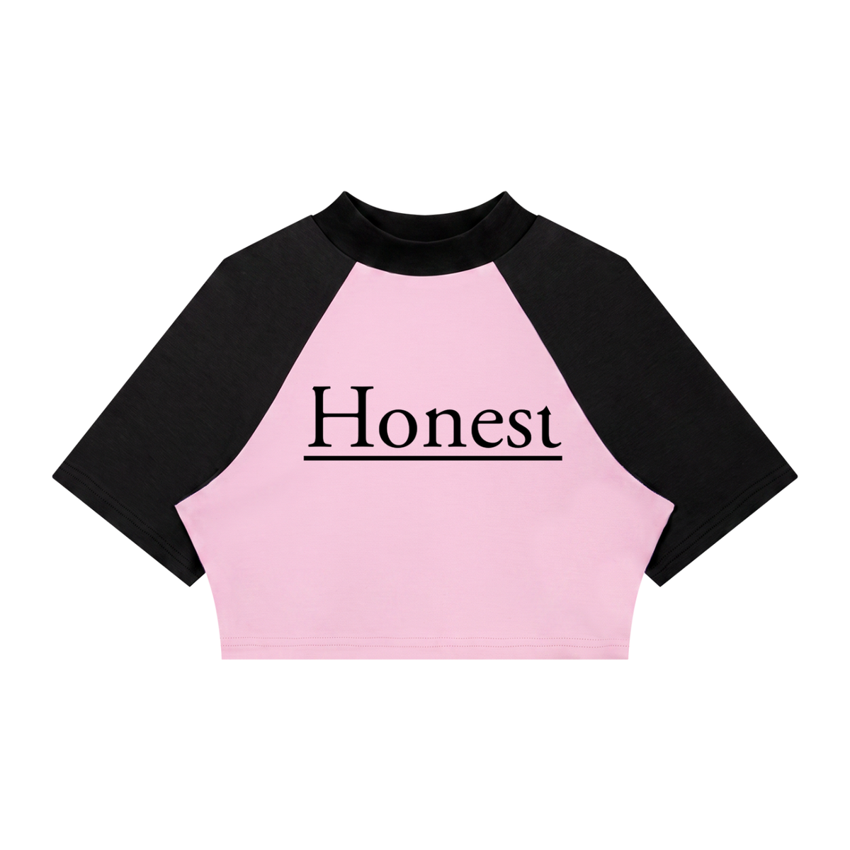 Honest Women’s Color Block Raglan Crop T-Shirt