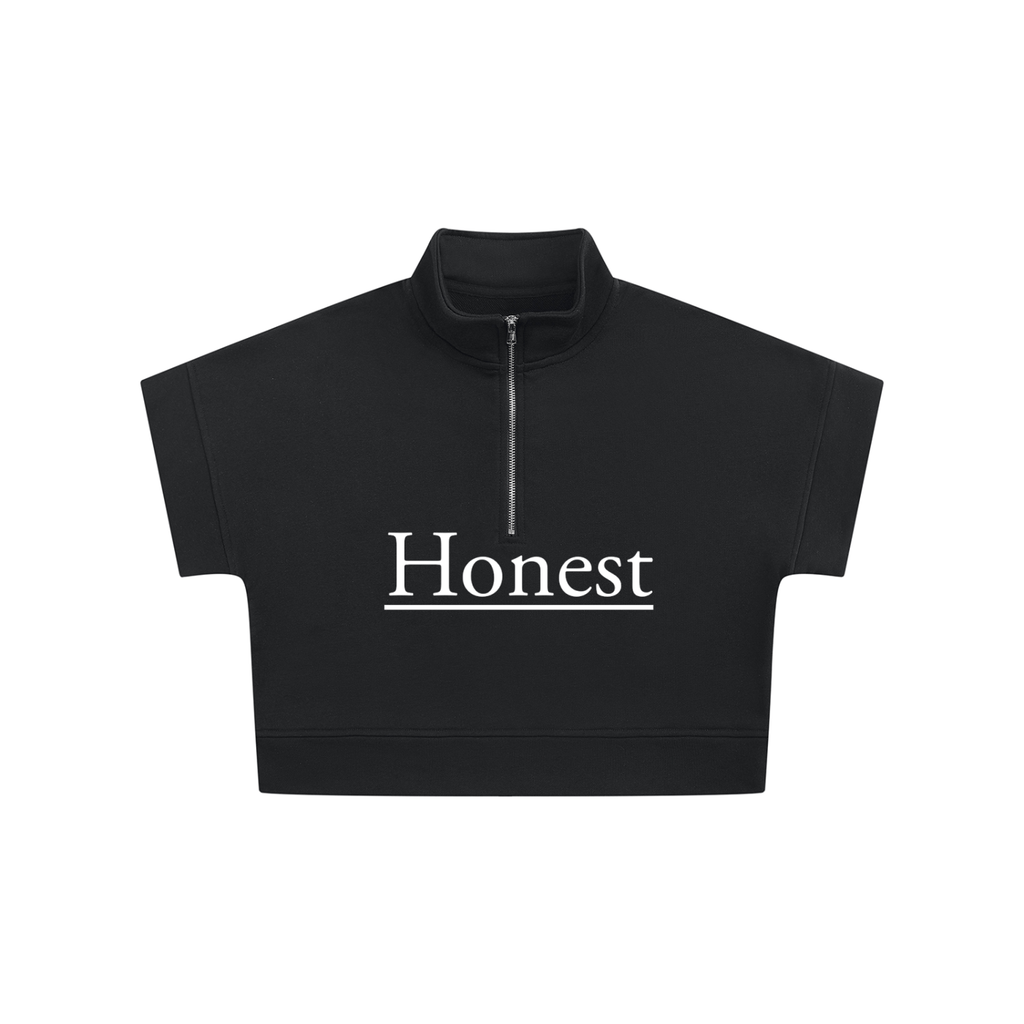 Women's Quarter Zip Crop Sweatshirt