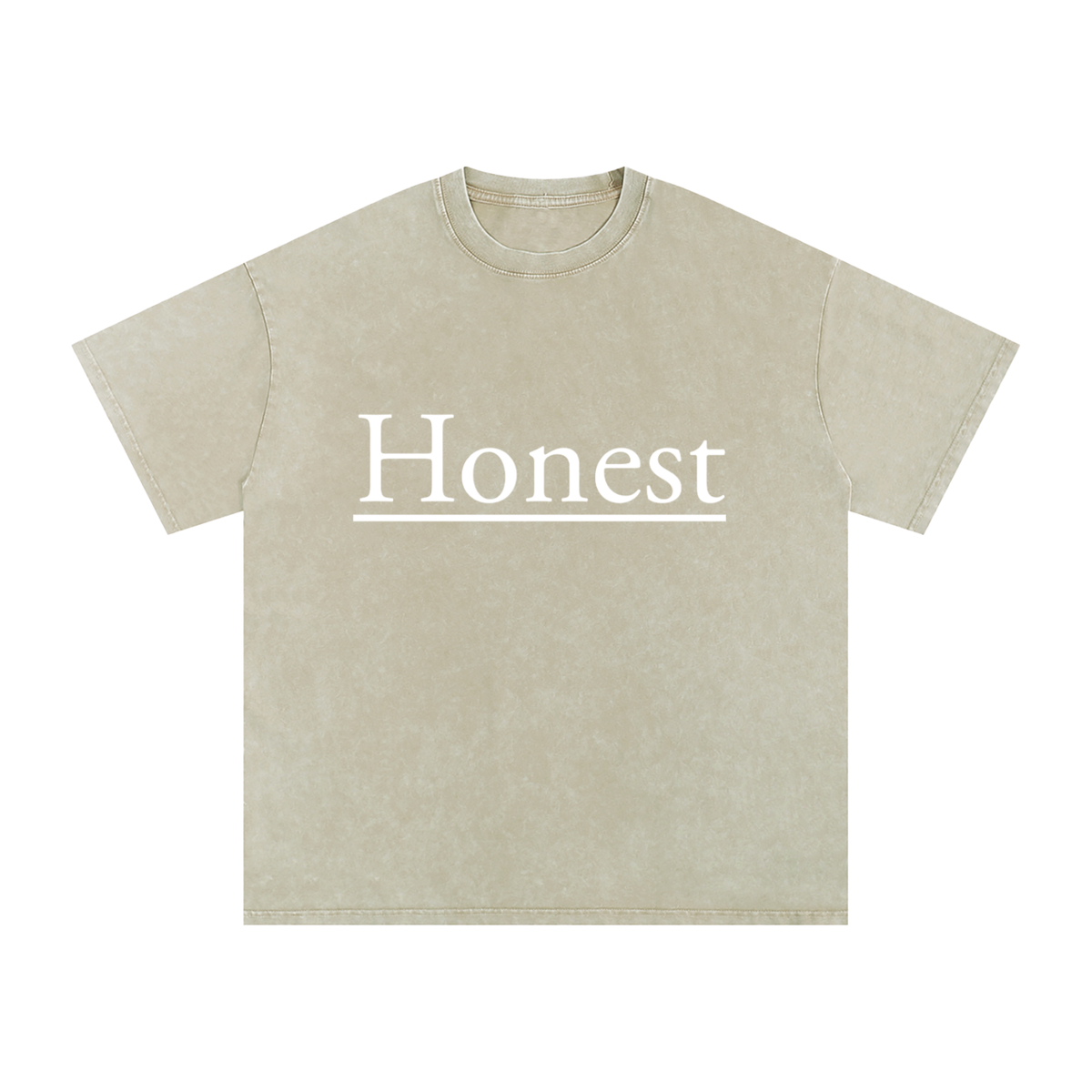 Honest Design Snow Washed Oversized Cotton T-Shirt