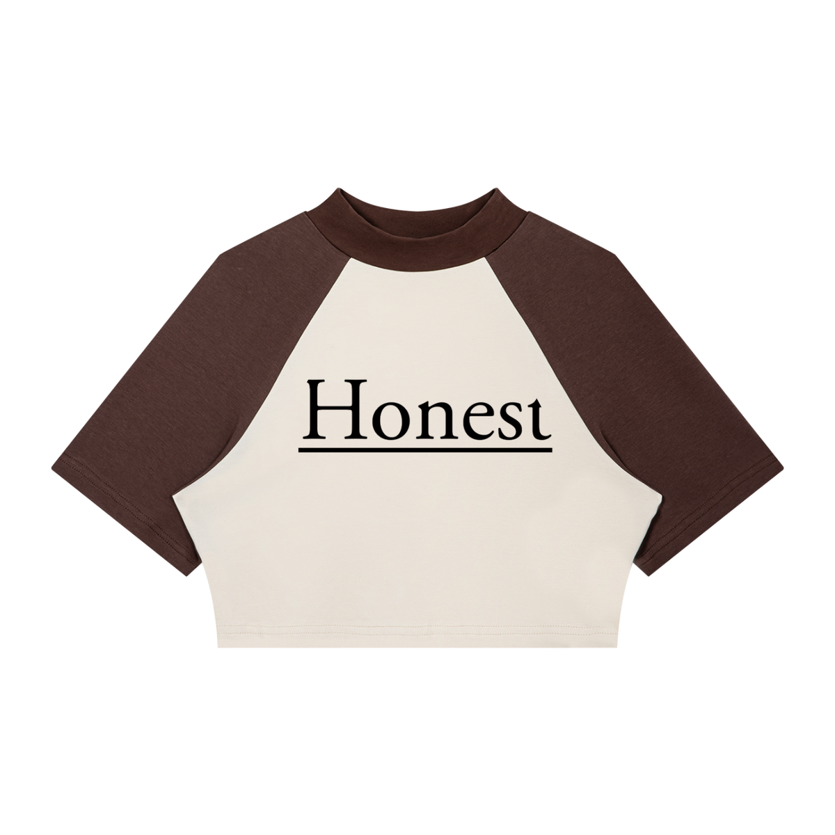 Honest Women’s Color Block Raglan Crop T-Shirt