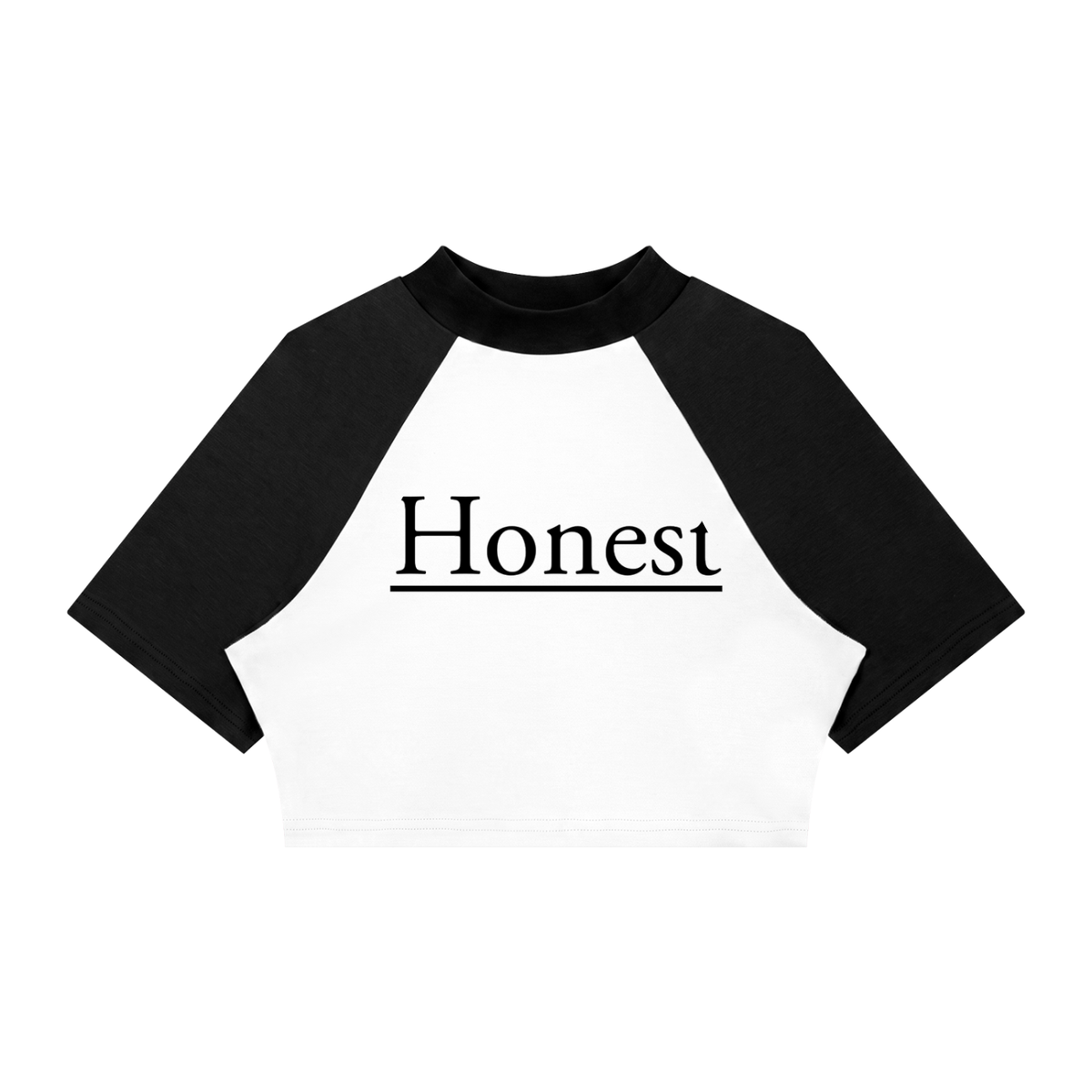Honest Women’s Color Block Raglan Crop T-Shirt